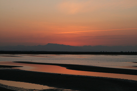 真玉海岸の夕日