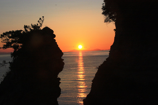 豊後高田 長崎鼻夕陽